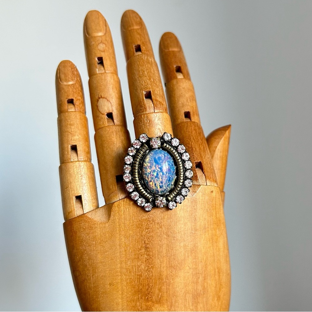 Vintage Gold Tone Opal Ring